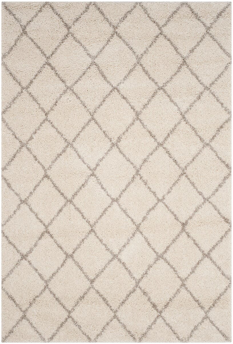 Safavieh Arizona Shag Asg742A Ivory / Beige Geometric Area Rug