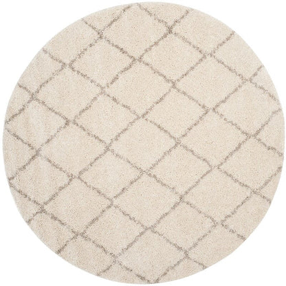 Safavieh Arizona Shag Asg742A Ivory / Beige Geometric Area Rug