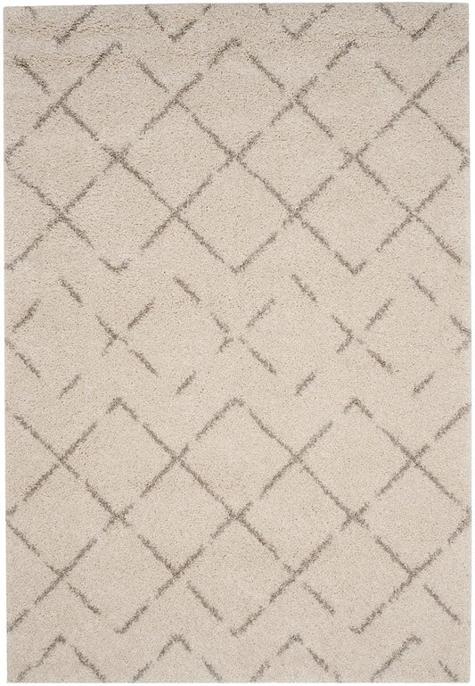 Safavieh Arizona Shag Asg743A Ivory / Beige Geometric Area Rug