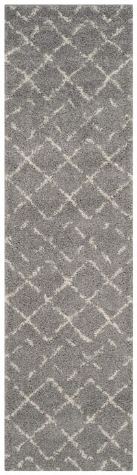 Safavieh Arizona Shag Asg743D Grey / Ivory Geometric Area Rug