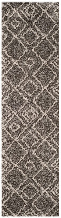 Safavieh Arizona Shag Asg744B Brown / Ivory Geometric Area Rug