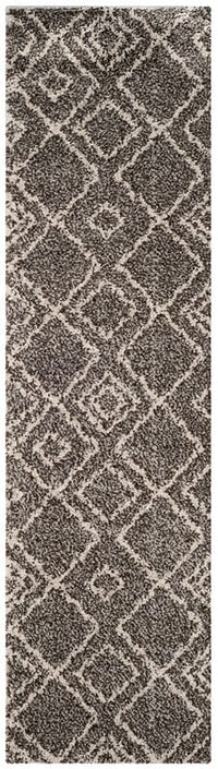 Safavieh Arizona Shag Asg744B Brown / Ivory Geometric Area Rug