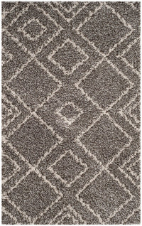 Safavieh Arizona Shag Asg744B Brown / Ivory Geometric Area Rug