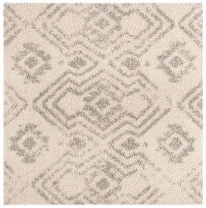 Safavieh Arizona Shag Asg746G Ivory / Grey Moroccan Area Rug