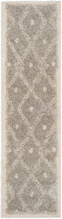 Safavieh Arizona Shag Asg748D Grey / Ivory Geometric Area Rug