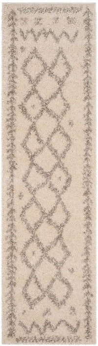 Safavieh Arizona Shag Asg749G Ivory / Grey Moroccan Area Rug