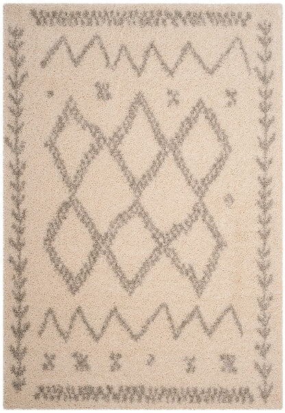 Safavieh Arizona Shag Asg749G Ivory / Grey Moroccan Area Rug