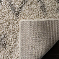 Safavieh Arizona Shag Asg749G Ivory / Grey Moroccan Area Rug