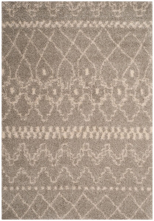 Safavieh Arizona Shag Asg750D Grey / Ivory Moroccan Area Rug