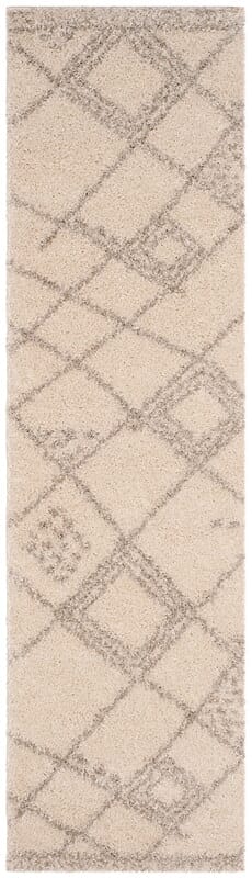 Safavieh Arizona Shag Asg751G Ivory / Grey Moroccan Area Rug