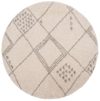 Safavieh Arizona Shag Asg751G Ivory / Grey Moroccan Area Rug