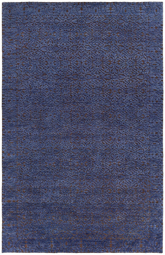 Chandra Ashton Ash-48700 Blue / Brown Solid Color Area Rug