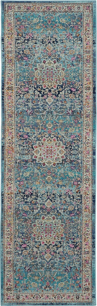 Nourison Vintage Kashan Vka01 Blue Area Rug