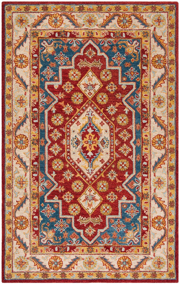 Safavieh Antiquity At503Q Red / Blue Area Rug