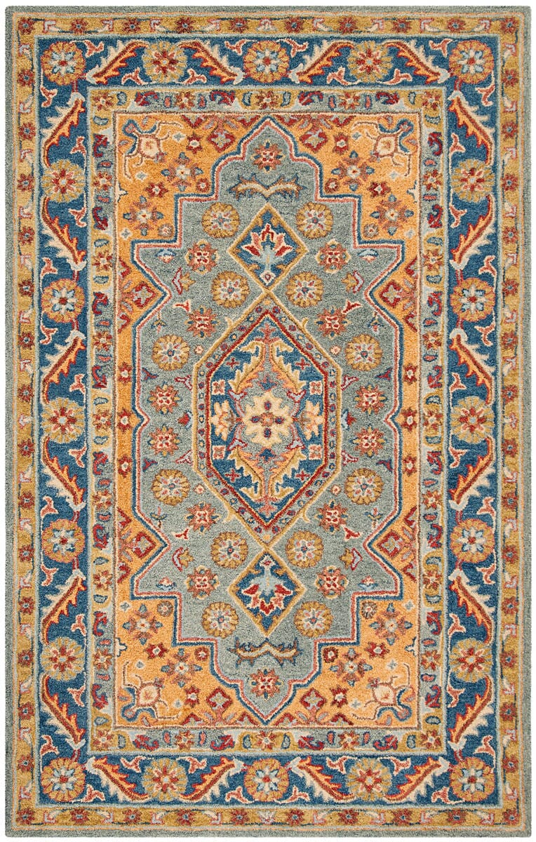 Safavieh Antiquity At504M Blue / Gold Area Rug