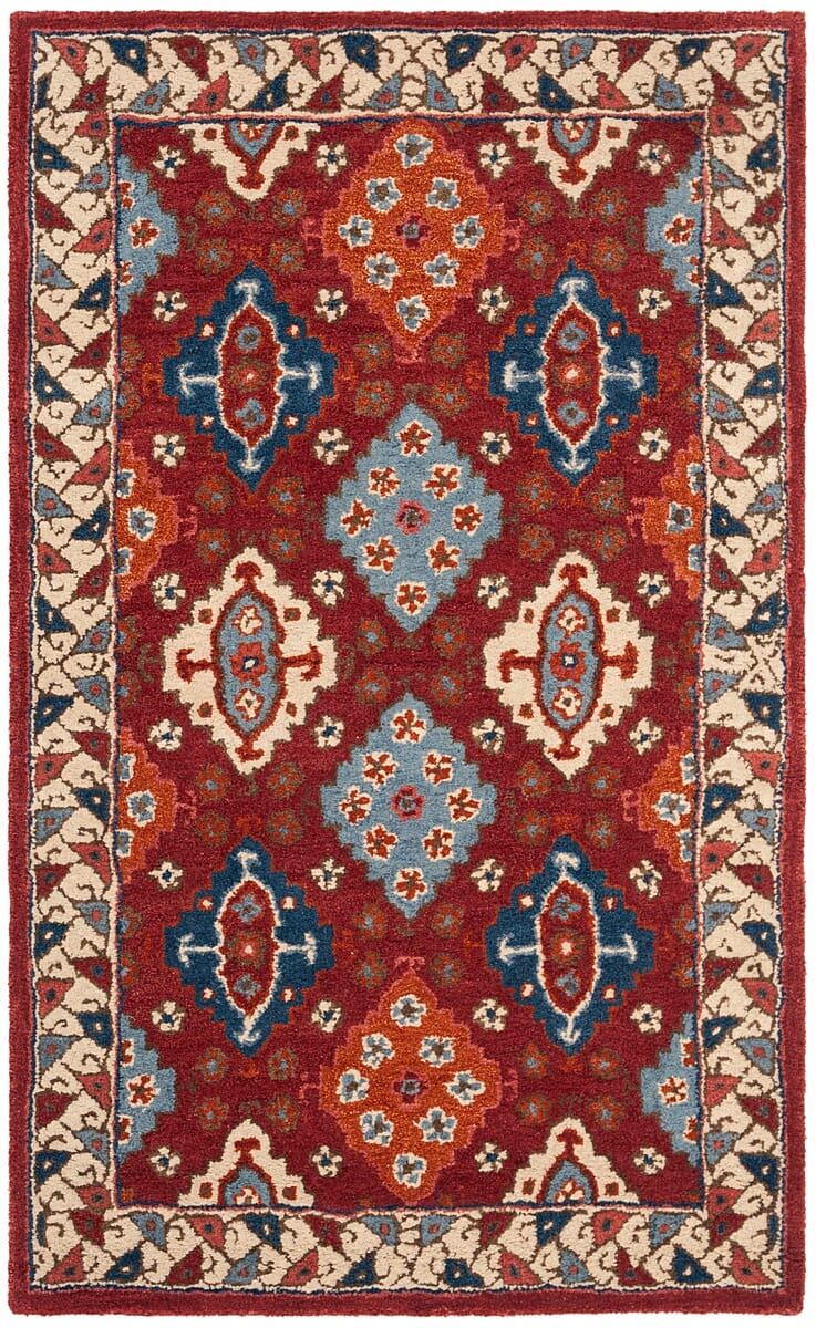 Safavieh Antiquity At509Q Red / Blue Southwestern Area Rug