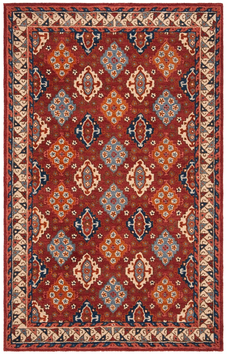 Safavieh Antiquity At509Q Red / Blue Southwestern Area Rug