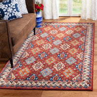 Safavieh Antiquity At509Q Red / Blue Southwestern Area Rug