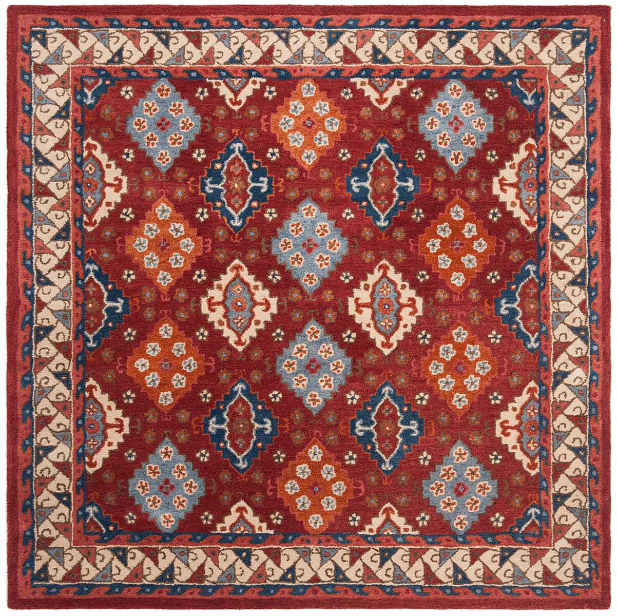 Safavieh Antiquity At509Q Red / Blue Southwestern Area Rug