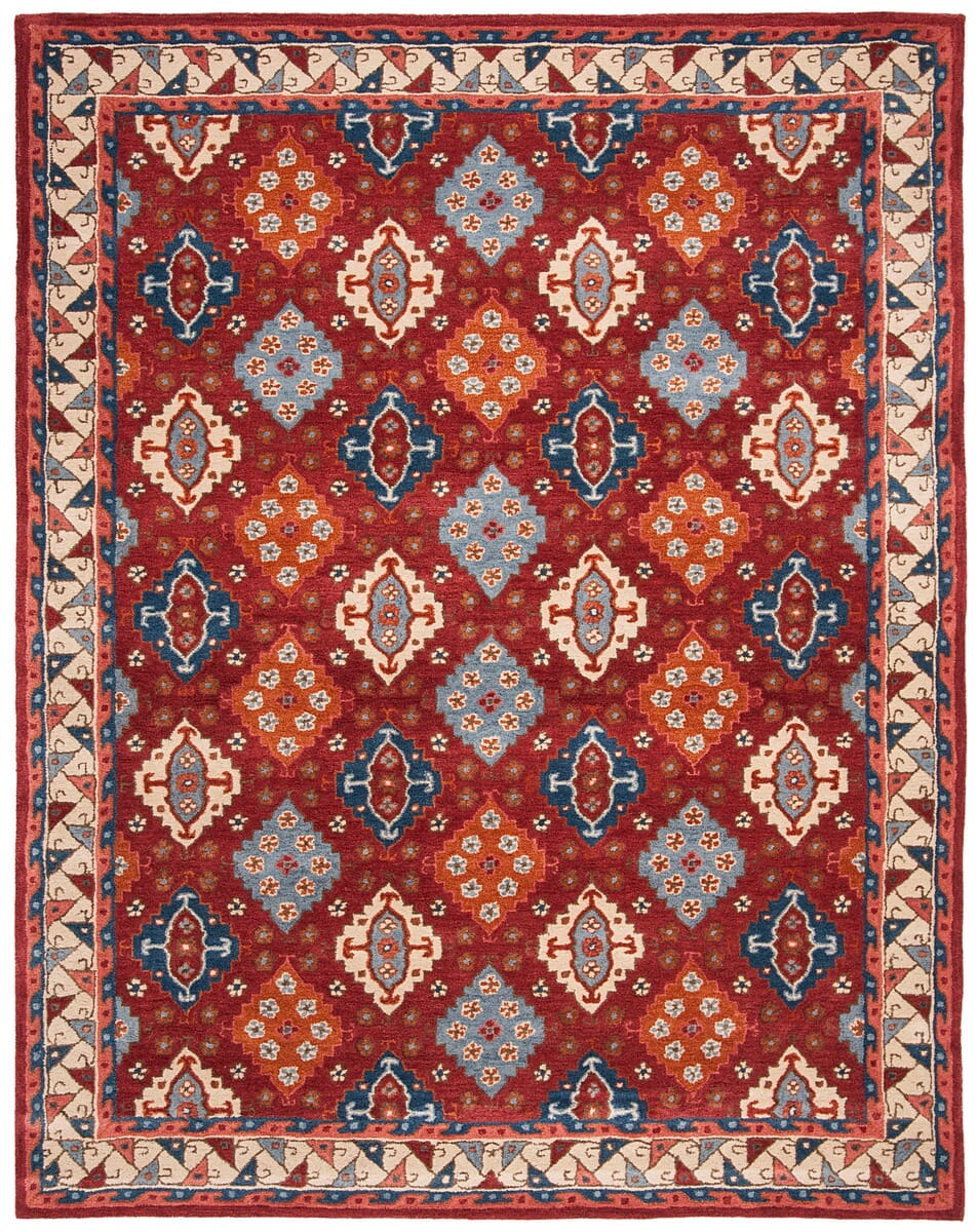 Safavieh Antiquity At509Q Red / Blue Southwestern Area Rug