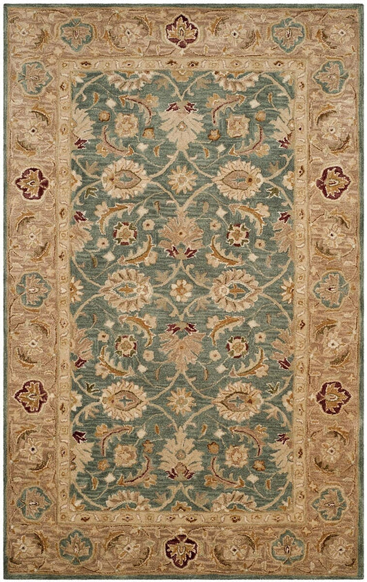 Safavieh Antiquity At849B Teal Blue / Taupe Area Rug