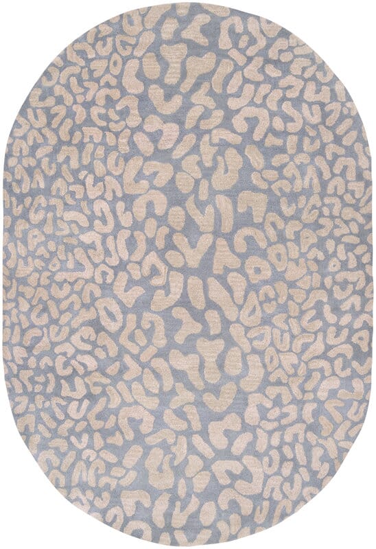 Surya Athena ath-5001 Pale Blue / Taupe Animal Prints /Images Area Rug