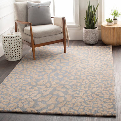 Surya Athena ath-5001 Pale Blue / Taupe Animal Prints /Images Area Rug