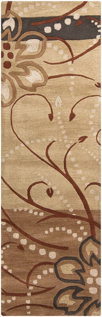 Surya Athena ath-5006 Tan / Beige / Brown / Charcoal Floral / Country Area Rug