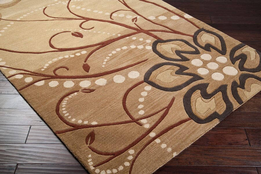 Surya Athena ath-5006 Tan / Beige / Brown / Charcoal Rugs.