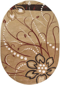 Surya Athena ath-5006 Tan / Beige / Brown / Charcoal Floral / Country Area Rug