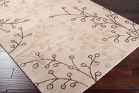 Surya Athena ath-5008 Ivory / Tan / Chocolate / Pale Blue Floral / Country Area Rug