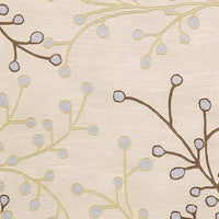 Surya Athena ath-5008 Ivory / Tan / Chocolate / Pale Blue Floral / Country Area Rug