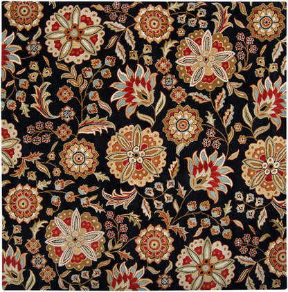 Surya Athena ath-5017 Black / Red / Gold / Rust Floral / Country Area Rug