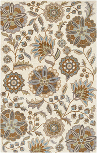 Surya Athena Ath-5063 Ivory / Brown Sugar / Desert Sand Floral / Country Area Rug