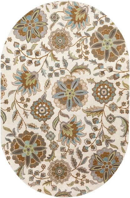 Surya Athena Ath-5063 Ivory / Brown Sugar / Desert Sand Floral / Country Area Rug