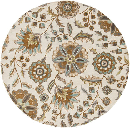 Surya Athena Ath-5063 Ivory / Brown Sugar / Desert Sand Floral / Country Area Rug