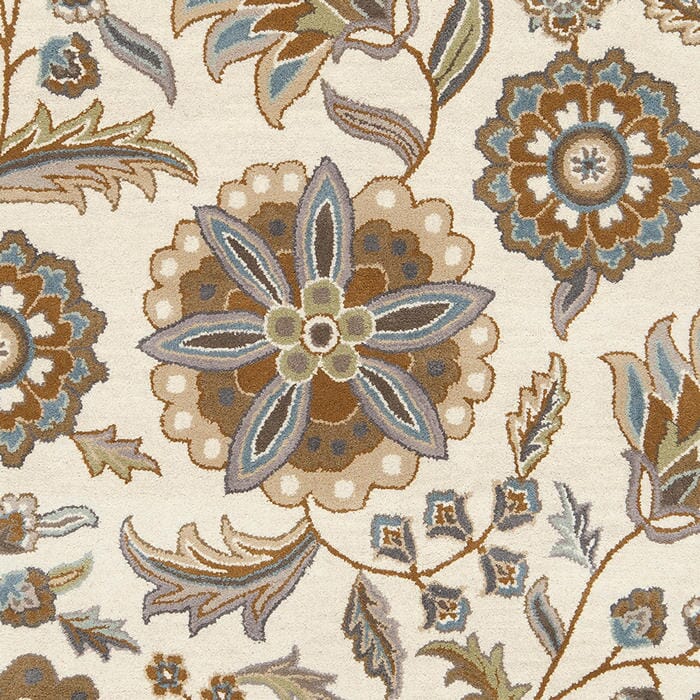 Surya Athena Ath-5063 Ivory / Brown Sugar / Desert Sand Floral / Country Area Rug