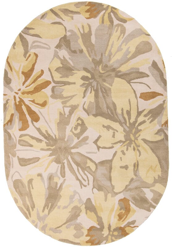 Surya Athena Ath-5071 Ivory / Pear / Slate Green Floral / Country Area Rug