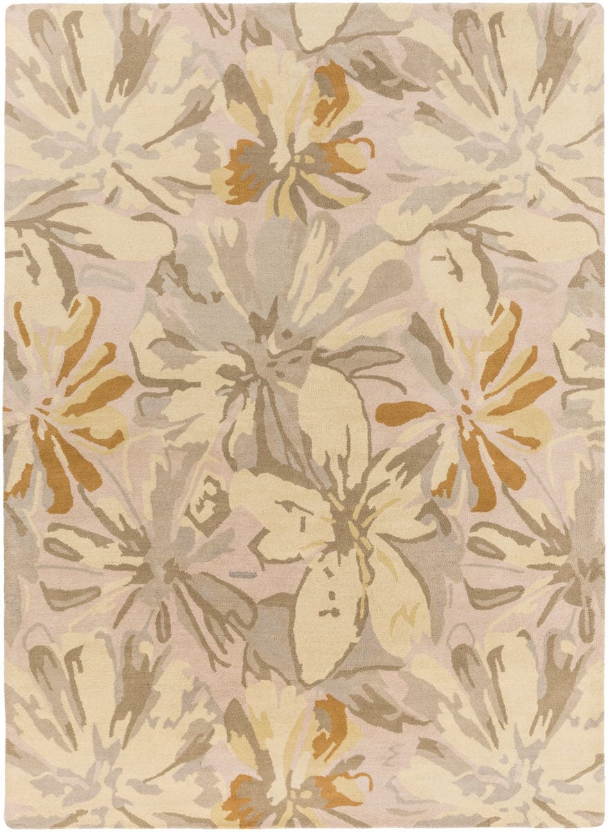 Surya Athena Ath-5071 Ivory / Pear / Slate Green Floral / Country Area Rug