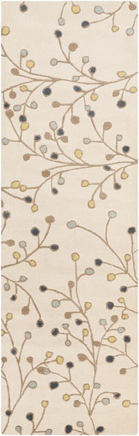 Surya Athena Ath-5116 Ivory / Lime / Navy / Slate / Taupe Floral / Country Area Rug