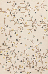 Surya Athena Ath-5116 Ivory / Lime / Navy / Slate / Taupe Floral / Country Area Rug