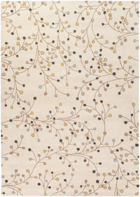 Surya Athena Ath-5116 Ivory / Lime / Navy / Slate / Taupe Floral / Country Area Rug