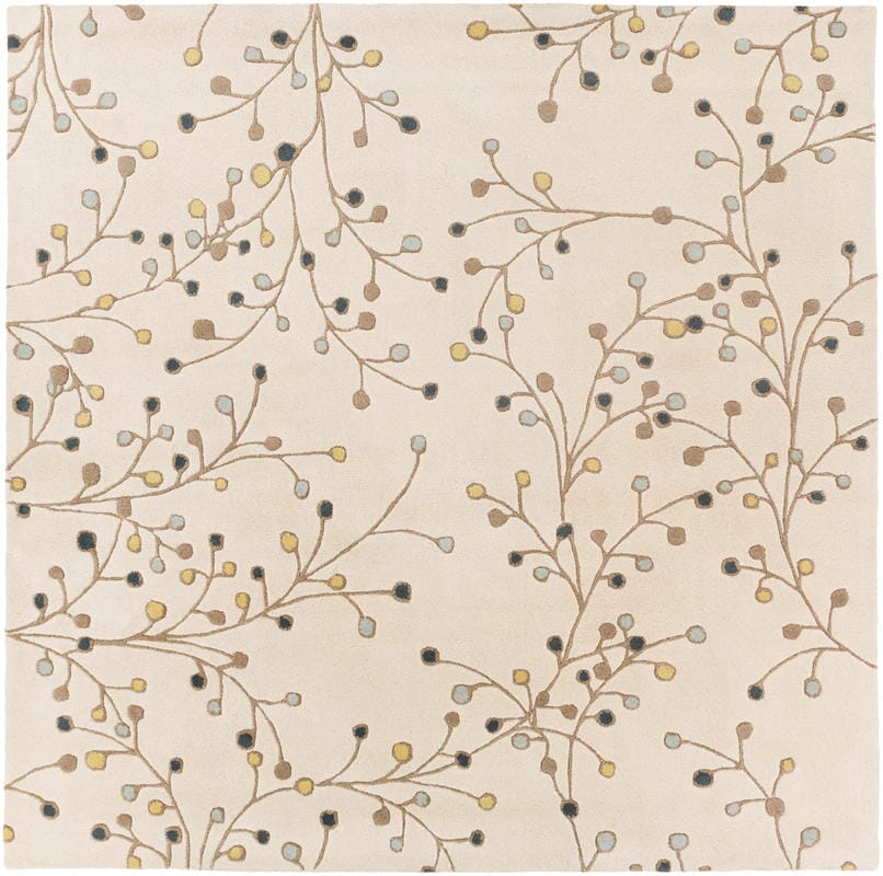 Surya Athena Ath-5116 Ivory / Lime / Navy / Slate / Taupe Floral / Country Area Rug