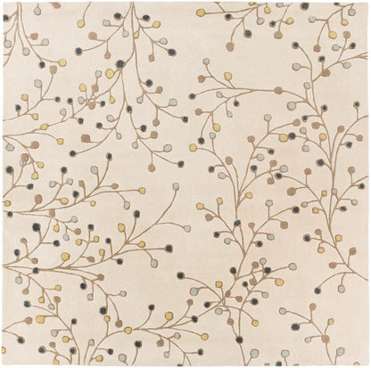 Surya Athena Ath-5116 Ivory / Lime / Navy / Slate / Taupe Floral / Country Area Rug