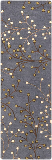 Surya Athena Ath-5125 Charcoal / Chocolate / Taupe Floral / Country Area Rug