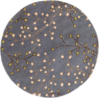 Surya Athena Ath-5125 Charcoal / Chocolate / Taupe Floral / Country Area Rug