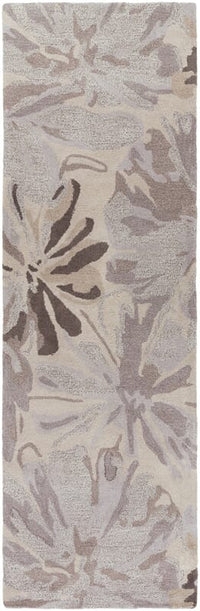 Surya Athena Ath-5135 Mauve / Gray / Charcoal / Taupe Floral / Country Area Rug