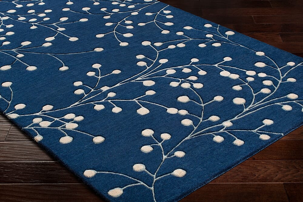 Surya Athena Ath-5156 Navy, Khaki, Sage, Sea Foam Floral / Country Area Rug