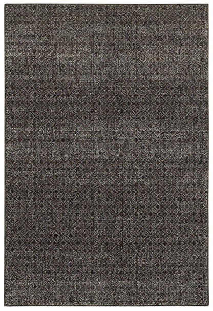 Oriental Weavers Sphinx Atlas 8048Q Black / Grey Solid Color Area Rug