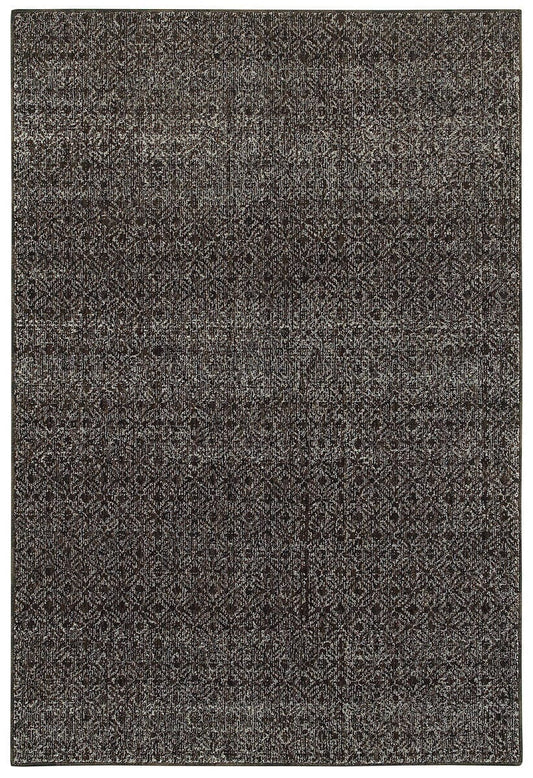 Oriental Weavers Sphinx Atlas 8048Q Black / Grey Solid Color Area Rug